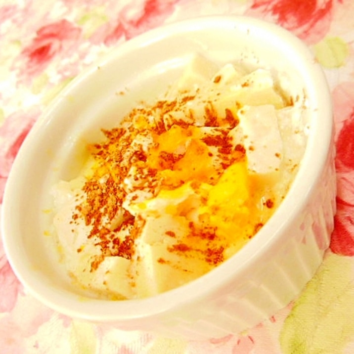 ❤高野豆腐と絹豆腐のエッグ・シナモン・ココット❤